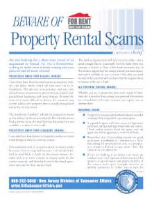 Fillable Online Njconsumeraffairs Property Rental Scams Property