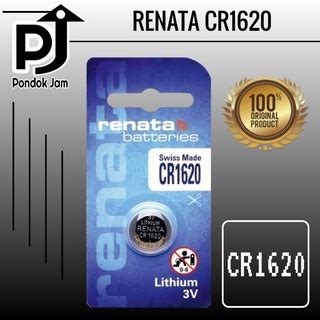 Jual BATERAI RENATA CR1620 ORIGINAL LITHIUM BATTERY 3V Shopee Indonesia