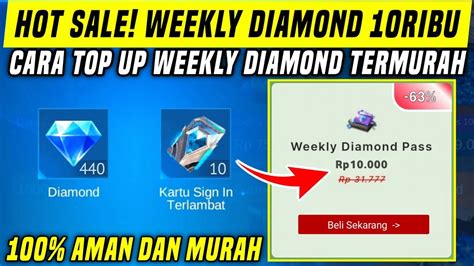 Hot Sale Weekly Diamond Pass Ribu Tempat Top Up Weekly Diamond