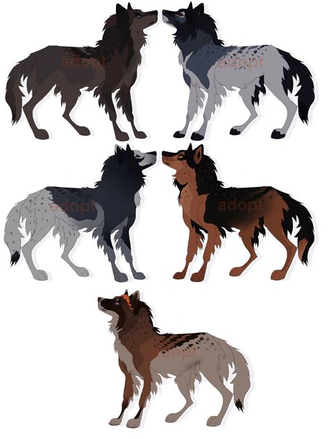 Wolf Adopt Batch By Honey Wisp On Deviantart