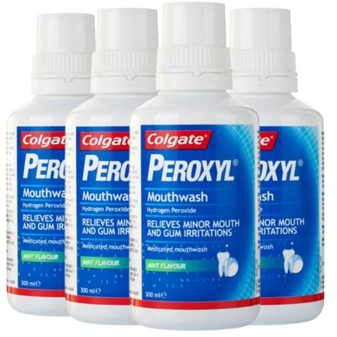 Colgate Peroxyl Medicated Mouthwash - 300ml - 4 Pack