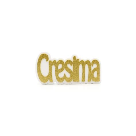 Scritta Cresima Glitterata Oro In Polistirolo Per Cresima