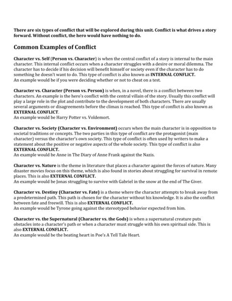 Common Examples of Conflict