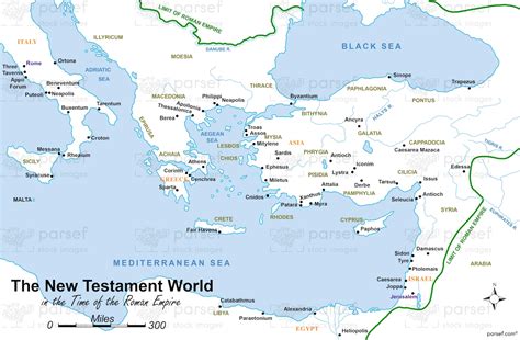 The New Testament World In The Time Of The Roman Empire Bible Map