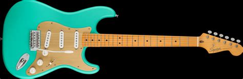 Fender Squier 40th Anniversary Stratocaster Electric Guitar Vintage Edition Satin Seafoam