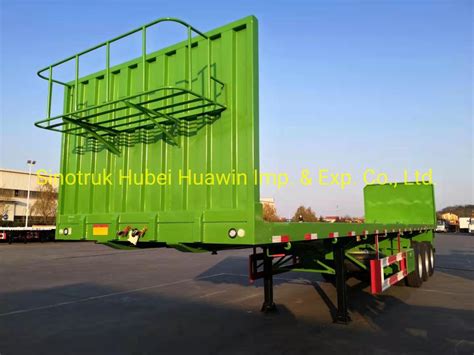 Sinotruk 13 Meter 20 Feet 40 Feet BPW Fuwa Axle Flatbed Flat Bed