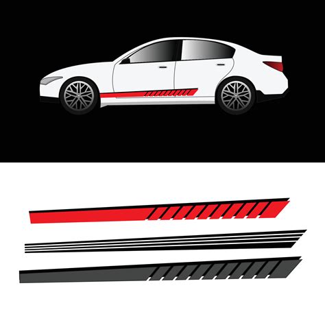 car strip sticker design vector. Modern strip stickers for car ...