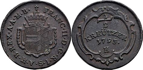 Habsburg Markgrafschaft Burgau 1 2 Kreuzer H Günzburg 1795 Franz II