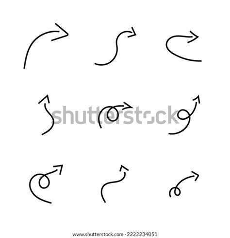 Set Arrow Line Art Vector Decorative Stock Vector (Royalty Free ...