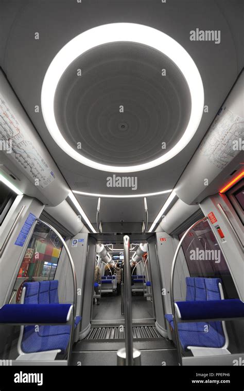 Inside View Of The New Type C2 Subway Train Munich Germany Stock