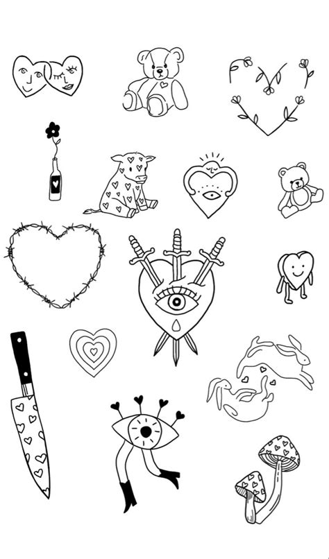 Funky tattoo flash sheet – Artofit