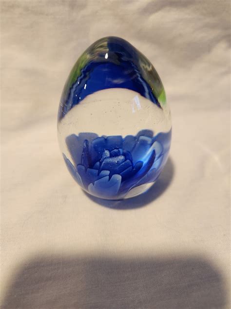 SDS Seaport Group Glass Paperweight 3 Tall Controlled Air Bubbles EBay