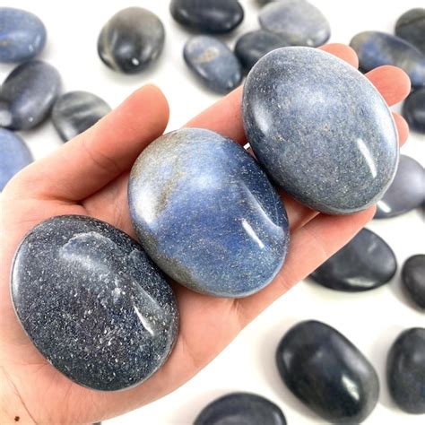 Blue Lazulite Palm Stone Lazulite Lazulite Palmstone Palm Etsy