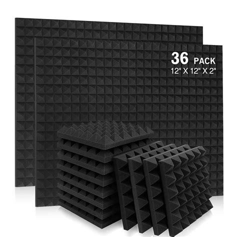 Buy Auslet 36 Pack Sound Proofing Panels 12 X 12 X 2 Inches Pyramid