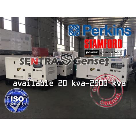 Genset Silent Perkins 20 Kva 3 Phase Certificate Original Sentra Genset