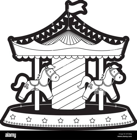 Carousel Vector Illustration Stock Vector Image And Art Alamy