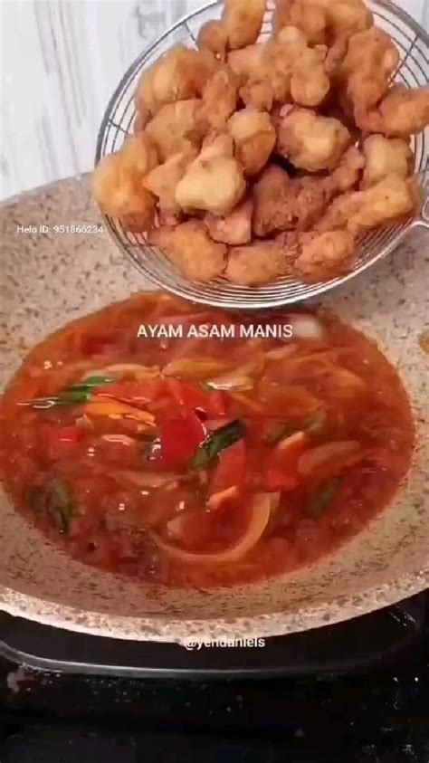 AYAM ASAM MANIS | Resep ayam, Resep masakan, Resep