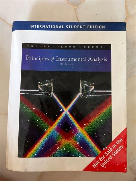 Principles Of Instrumental Analysis Th Edition By Holler Skoog Crouch