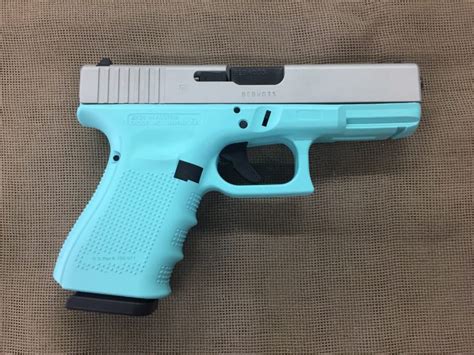 Glock Model Gen Mm Auto Tiffany Blue And Silver Saddle Rock Armory