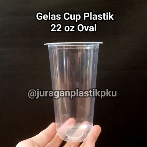 Jual Gelas Cup Plastik Oz Oval Isi Pcs Pack Minuman Boba Thai