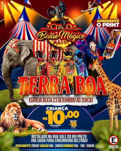 Circo Balão Mágico Unidade 2 Domingo 2592022 às 16h Em Terra Boa