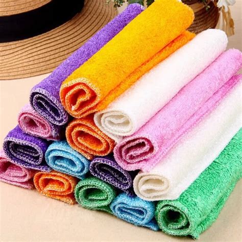 Pc Microfiber Bamboo Fiber Kitchen Cleaning Towel Dish Cloth Kitchen