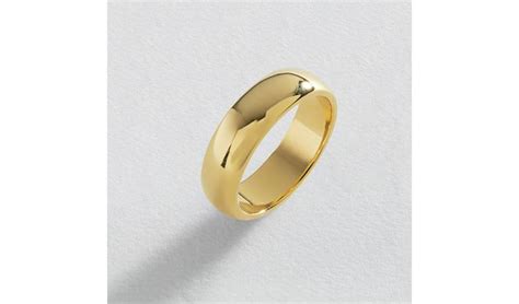 Buy Revere 9ct Gold Plated Sterling Silver Wedding Band Ring W