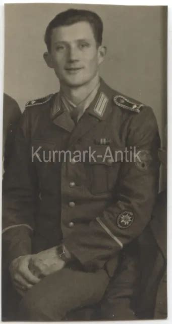 Q Foto Wehrmacht Studio Portrait Gebirgsj Ger Uniform Polizei Bat