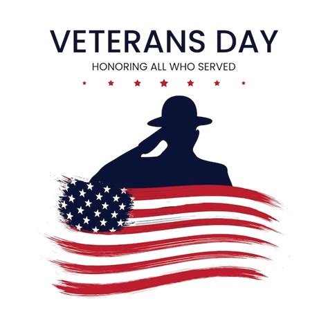 Premium Vector Honoring All Who Served Happy Veterans Day