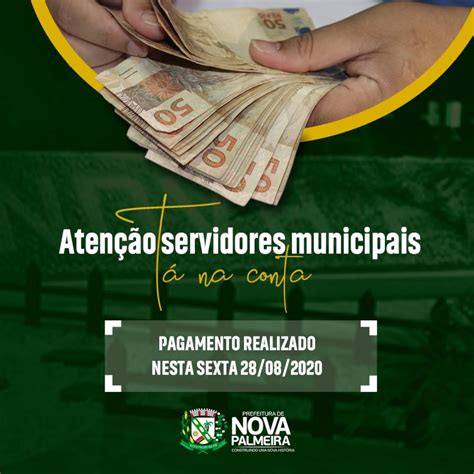 Prefeitura paga salários do mês de agosto aos servidores ativos do