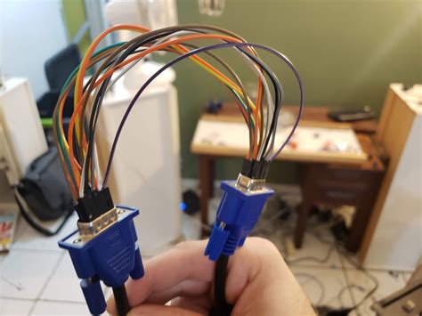 Vga Cable Wasnt Long Enough To Reach So I Improvised And Put Two