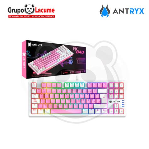 Teclado Mecanico Antryx Tkl Chrome Storm Mk Pink Red Amk Cs Pre Sp