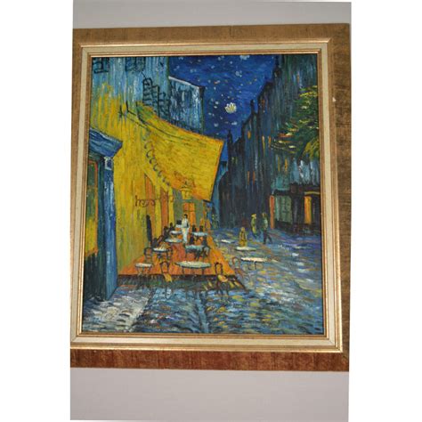 Tableau Peinture Reproduction Van Gogh Terrasse Du Café Le Soir