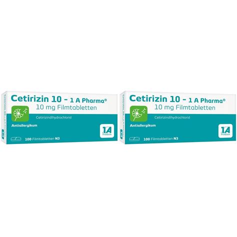 Cetirizin 10 1 A Pharma 2x100 St Shop Apotheke