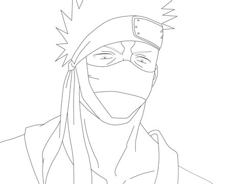 Kakashi Hatake Naruto Zum Ausmalen Anime Naruto Ausmalbilder Zum