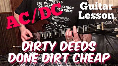 Dirty Deeds Done Dirt Cheap Ac Dc Guitar Lesson Youtube