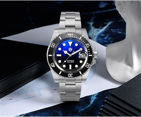 San Martin Diving Watch Automatic Watch New Sn G With Hexagonal Logo