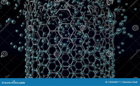 D Illustration Of A Graphene Tube A Nanotube The Idea Of