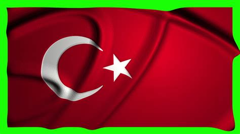 Turkey Flag On Green Screen. Stock Footage Video (100% Royalty-free ...