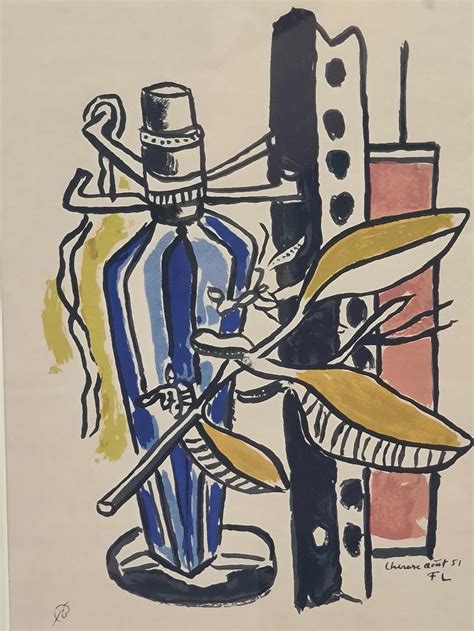 Sold Price Fernand LEGER 1881 1955 La Bouteille Bleue 1951