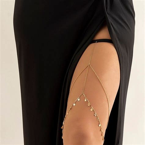 Bohemian Layered Star Tassel Elastic Thigh Leg Chain Gold Artofit