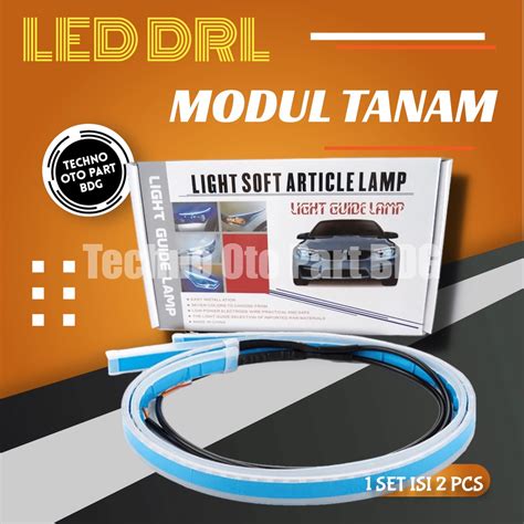 Jual Lampu Led Alis DRL 30 Cm Fleksibel Modul Tanam Welcome Light 1set