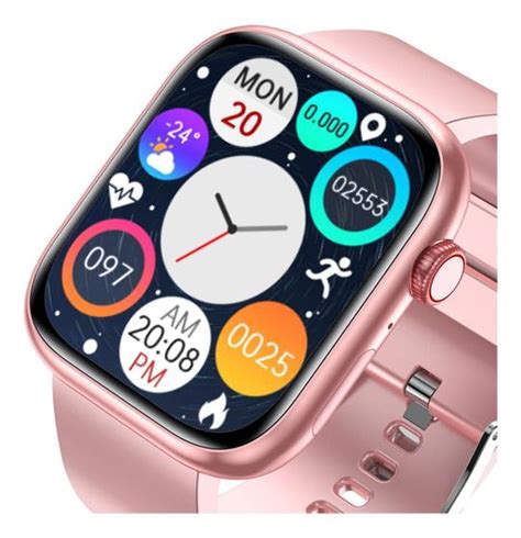 Relógio Smartwatch Digital Inteligente SW8 Rosa Duas Pulseiras Original