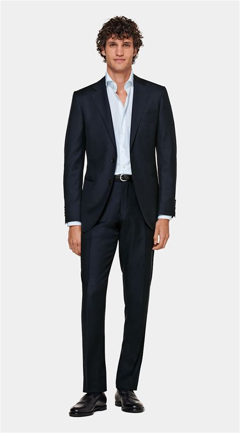 Navy Tailored Fit Lazio Suit In Pure S110 S Wool SUITSUPPLY