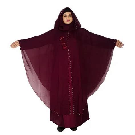 Nida Burqa Modest City Party Wear Purple Farasha Size Free Size At Rs