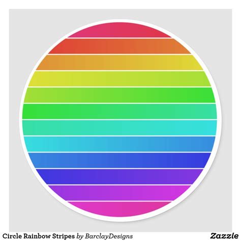 Circle Rainbow Stripes Classic Round Sticker Zazzle Circle Rainbow Rainbow Card Round Stickers