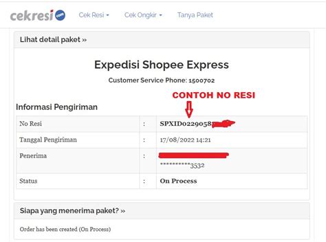 Contoh Resi Shopee Express IMAGESEE