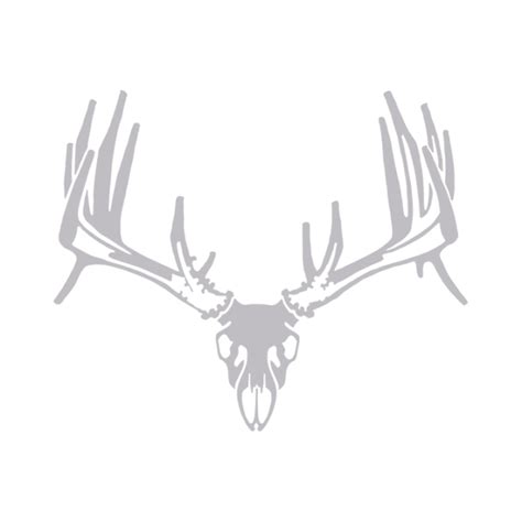 Whitetail European Skull Whitetail Window Decal