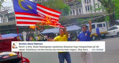 Jangan Terpedaya Gambar Pakcik Bakar Bendera Malaysia Ini Bukan Porn