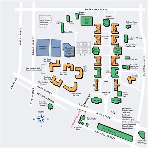 Duke University East Campus Map